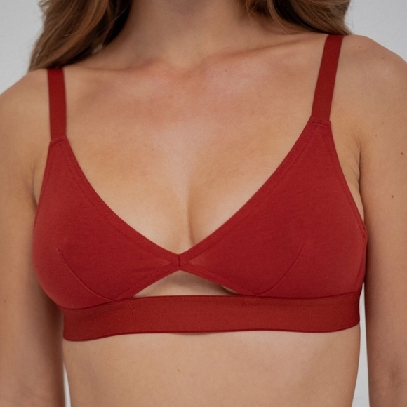 Nude. Label CUT OUT BRA WIDE STRAP - GOTS COTTON black xs nwt - Picture 6 of 7